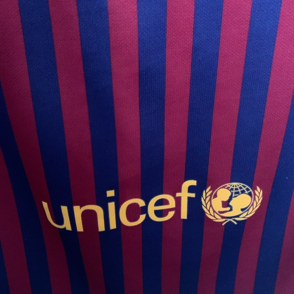 Authentic 2018 Barcelona Soccer Jersey Boy Size XL - Picture 3 of 7